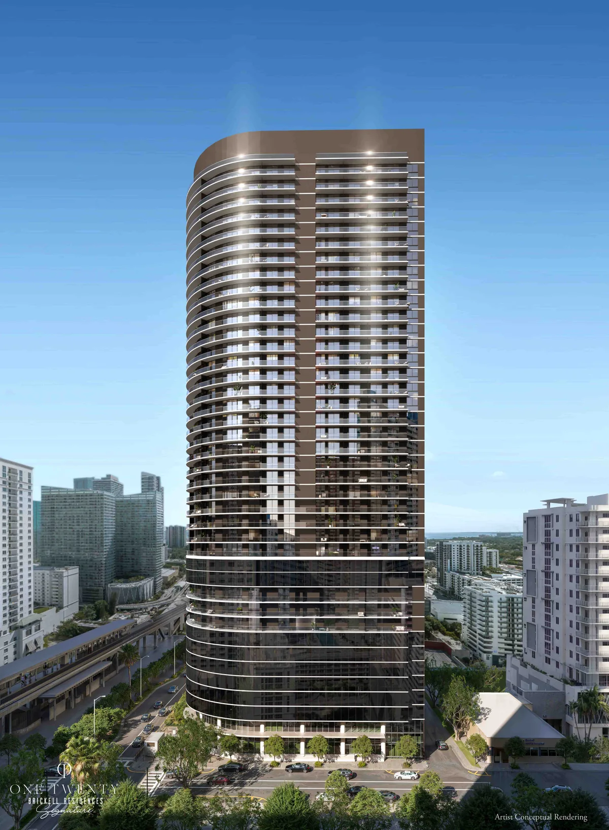 One Twenty Brickell Signature Residences aerial view
